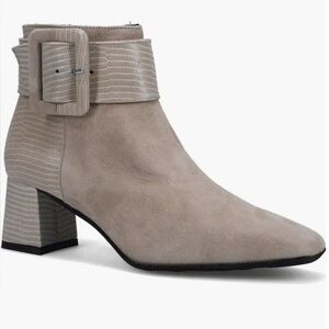 RON WHITE Chic Taupe Ankle Boots with Textured Strap, Women’s size 9